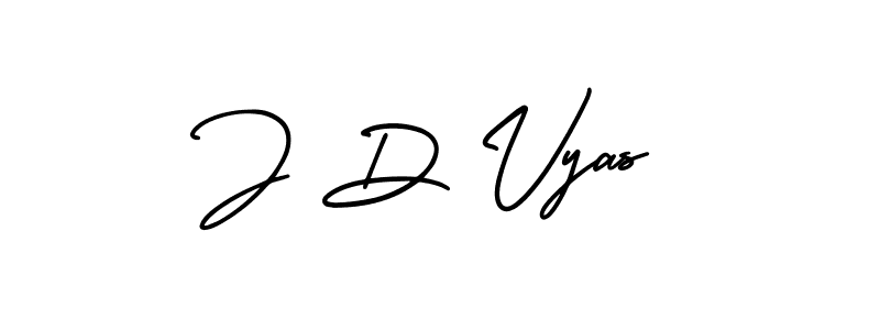 Also You can easily find your signature by using the search form. We will create J D Vyas name handwritten signature images for you free of cost using AmerikaSignatureDemo-Regular sign style. J D Vyas signature style 3 images and pictures png