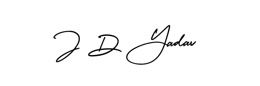 J D Yadav stylish signature style. Best Handwritten Sign (AmerikaSignatureDemo-Regular) for my name. Handwritten Signature Collection Ideas for my name J D Yadav. J D Yadav signature style 3 images and pictures png
