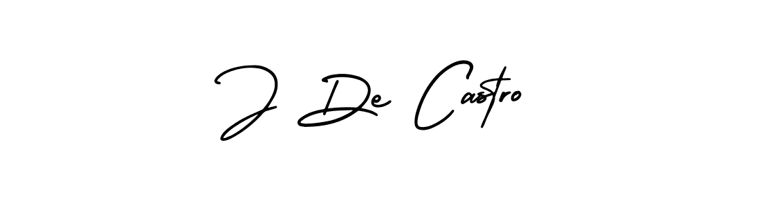 J De Castro stylish signature style. Best Handwritten Sign (AmerikaSignatureDemo-Regular) for my name. Handwritten Signature Collection Ideas for my name J De Castro. J De Castro signature style 3 images and pictures png