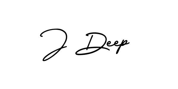 Make a beautiful signature design for name J Deep. With this signature (AmerikaSignatureDemo-Regular) style, you can create a handwritten signature for free. J Deep signature style 3 images and pictures png