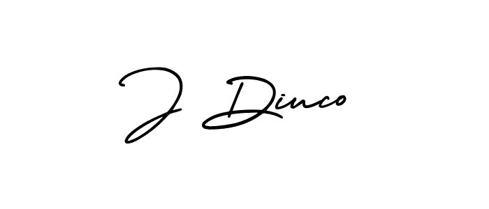 Design your own signature with our free online signature maker. With this signature software, you can create a handwritten (AmerikaSignatureDemo-Regular) signature for name J Diuco. J Diuco signature style 3 images and pictures png