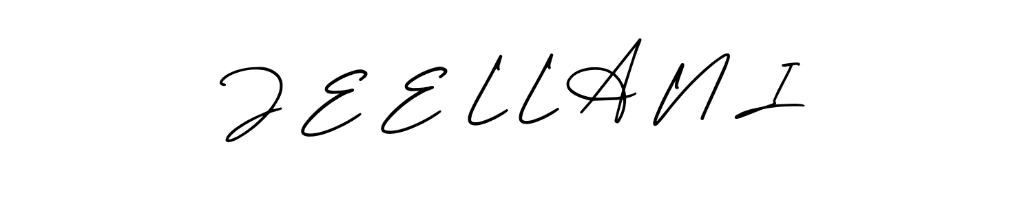 J E E L L A N I stylish signature style. Best Handwritten Sign (AmerikaSignatureDemo-Regular) for my name. Handwritten Signature Collection Ideas for my name J E E L L A N I. J E E L L A N I signature style 3 images and pictures png