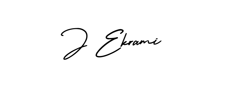 Make a beautiful signature design for name J Ekrami. With this signature (AmerikaSignatureDemo-Regular) style, you can create a handwritten signature for free. J Ekrami signature style 3 images and pictures png