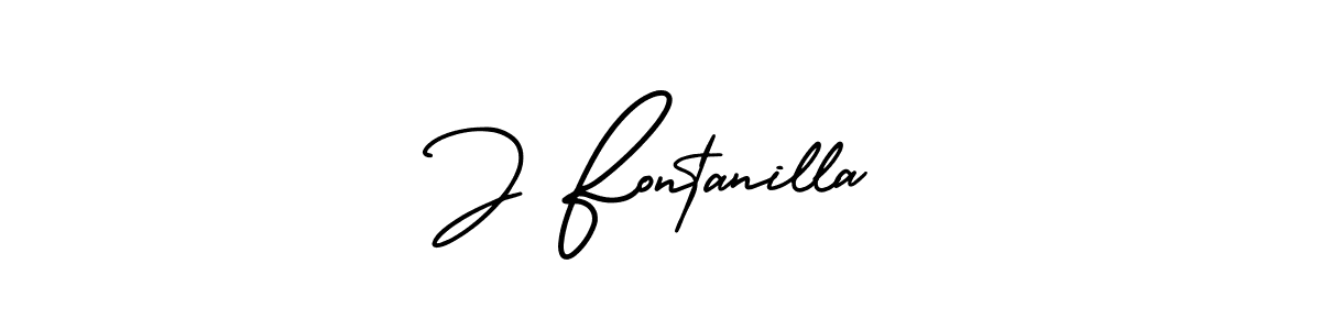 J Fontanilla stylish signature style. Best Handwritten Sign (AmerikaSignatureDemo-Regular) for my name. Handwritten Signature Collection Ideas for my name J Fontanilla. J Fontanilla signature style 3 images and pictures png