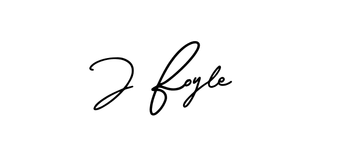 You should practise on your own different ways (AmerikaSignatureDemo-Regular) to write your name (J Foyle) in signature. don't let someone else do it for you. J Foyle signature style 3 images and pictures png