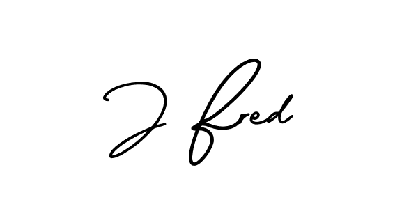 Use a signature maker to create a handwritten signature online. With this signature software, you can design (AmerikaSignatureDemo-Regular) your own signature for name J Fred. J Fred signature style 3 images and pictures png
