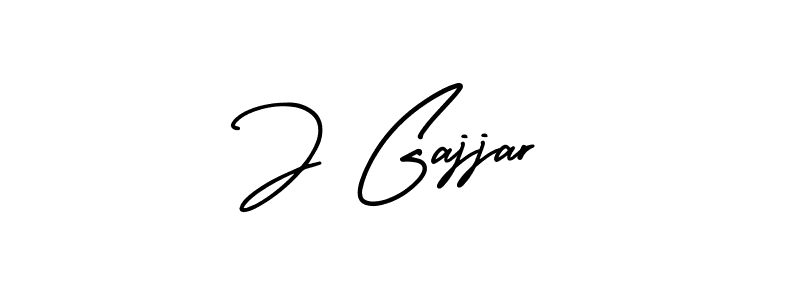 J Gajjar stylish signature style. Best Handwritten Sign (AmerikaSignatureDemo-Regular) for my name. Handwritten Signature Collection Ideas for my name J Gajjar. J Gajjar signature style 3 images and pictures png