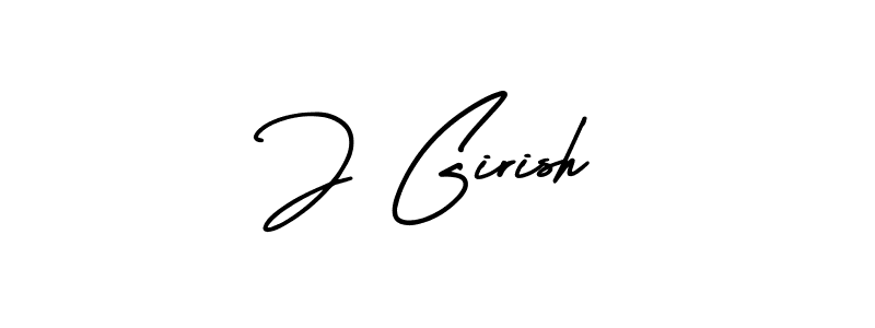 Also we have J Girish name is the best signature style. Create professional handwritten signature collection using AmerikaSignatureDemo-Regular autograph style. J Girish signature style 3 images and pictures png