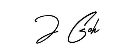 Designed for modern professionals: J Goh name signature crafted with AmerikaSignatureDemo-Regular script. Ready for digital PDF workflows. J Goh signature style 3 images and pictures png