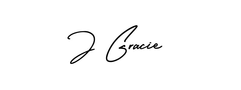 Make a beautiful signature design for name J Gracie. With this signature (AmerikaSignatureDemo-Regular) style, you can create a handwritten signature for free. J Gracie signature style 3 images and pictures png