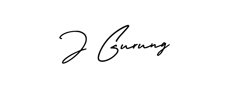 Best and Professional Signature Style for J Gurung. AmerikaSignatureDemo-Regular Best Signature Style Collection. J Gurung signature style 3 images and pictures png