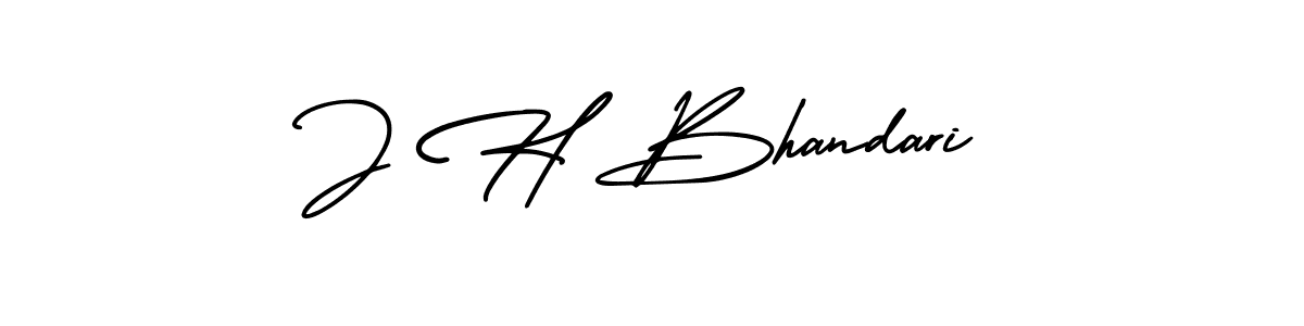 How to make J H Bhandari signature? AmerikaSignatureDemo-Regular is a professional autograph style. Create handwritten signature for J H Bhandari name. J H Bhandari signature style 3 images and pictures png