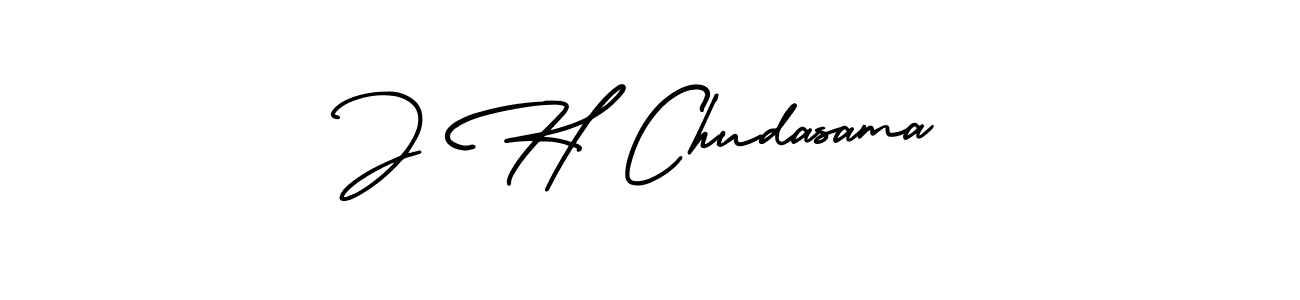 Also You can easily find your signature by using the search form. We will create J H Chudasama name handwritten signature images for you free of cost using AmerikaSignatureDemo-Regular sign style. J H Chudasama signature style 3 images and pictures png