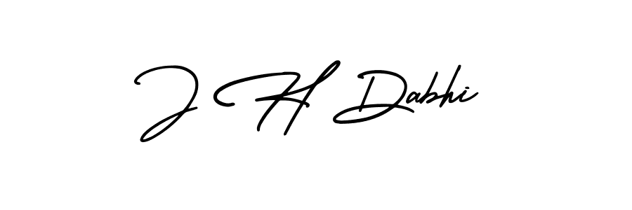How to make J H Dabhi signature? AmerikaSignatureDemo-Regular is a professional autograph style. Create handwritten signature for J H Dabhi name. J H Dabhi signature style 3 images and pictures png