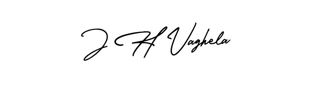 The best way (AmerikaSignatureDemo-Regular) to make a short signature is to pick only two or three words in your name. The name J H Vaghela include a total of six letters. For converting this name. J H Vaghela signature style 3 images and pictures png