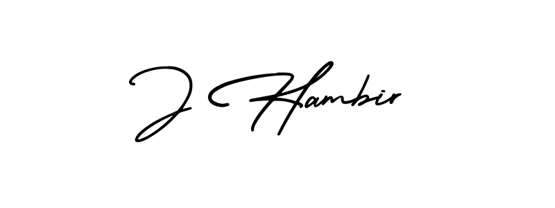 Also we have J Hambir name is the best signature style. Create professional handwritten signature collection using AmerikaSignatureDemo-Regular autograph style. J Hambir signature style 3 images and pictures png