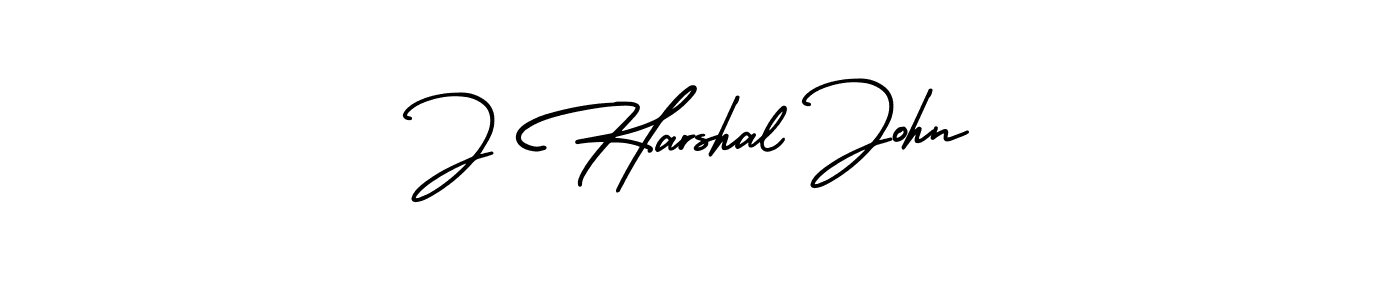 You should practise on your own different ways (AmerikaSignatureDemo-Regular) to write your name (J Harshal John) in signature. don't let someone else do it for you. J Harshal John signature style 3 images and pictures png