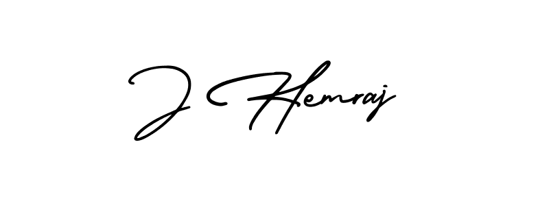 The best way (AmerikaSignatureDemo-Regular) to make a short signature is to pick only two or three words in your name. The name J Hemraj include a total of six letters. For converting this name. J Hemraj signature style 3 images and pictures png