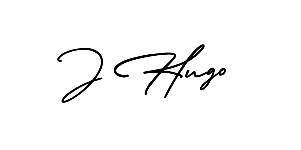 J Hugo stylish signature style. Best Handwritten Sign (AmerikaSignatureDemo-Regular) for my name. Handwritten Signature Collection Ideas for my name J Hugo. J Hugo signature style 3 images and pictures png