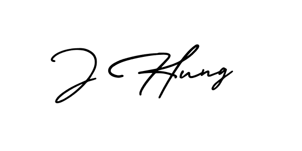 Make a beautiful signature design for name J Hung. With this signature (AmerikaSignatureDemo-Regular) style, you can create a handwritten signature for free. J Hung signature style 3 images and pictures png