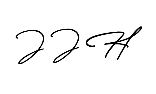Create a beautiful signature design for name J J H. With this signature (AmerikaSignatureDemo-Regular) fonts, you can make a handwritten signature for free. J J H signature style 3 images and pictures png