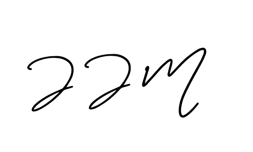 You should practise on your own different ways (AmerikaSignatureDemo-Regular) to write your name (J J M) in signature. don't let someone else do it for you. J J M signature style 3 images and pictures png
