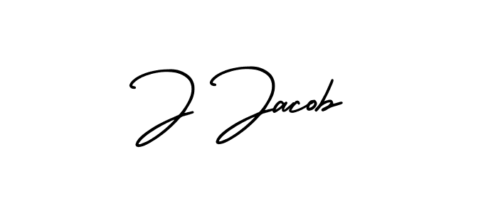 This is the best signature style for the J Jacob name. Also you like these signature font (AmerikaSignatureDemo-Regular). Mix name signature. J Jacob signature style 3 images and pictures png