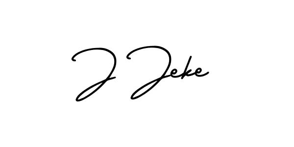 This is the best signature style for the J Jeke name. Also you like these signature font (AmerikaSignatureDemo-Regular). Mix name signature. J Jeke signature style 3 images and pictures png