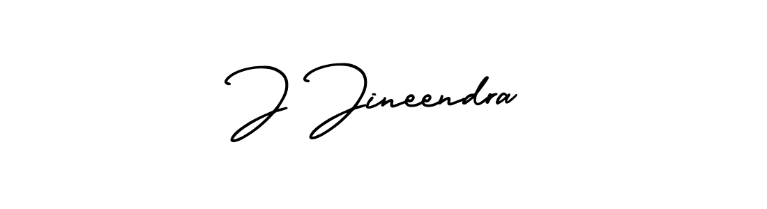 The best way (AmerikaSignatureDemo-Regular) to make a short signature is to pick only two or three words in your name. The name J Jineendra include a total of six letters. For converting this name. J Jineendra signature style 3 images and pictures png