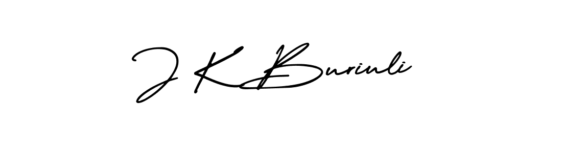 Design your own signature with our free online signature maker. With this signature software, you can create a handwritten (AmerikaSignatureDemo-Regular) signature for name J K Buriuli. J K Buriuli signature style 3 images and pictures png