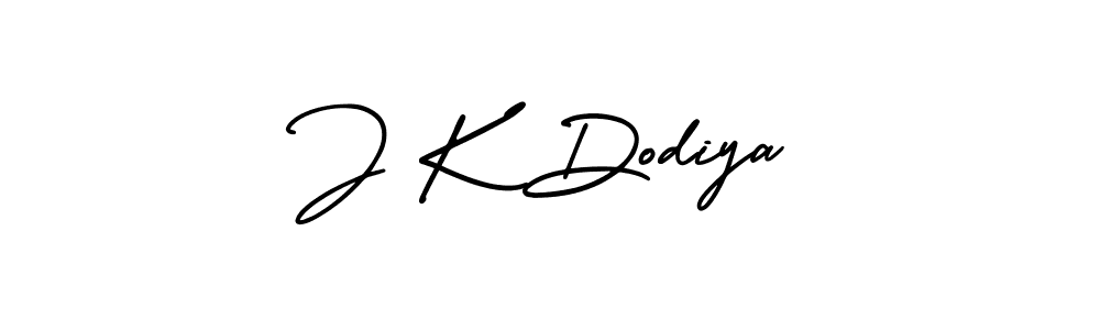Design your own signature with our free online signature maker. With this signature software, you can create a handwritten (AmerikaSignatureDemo-Regular) signature for name J K Dodiya. J K Dodiya signature style 3 images and pictures png
