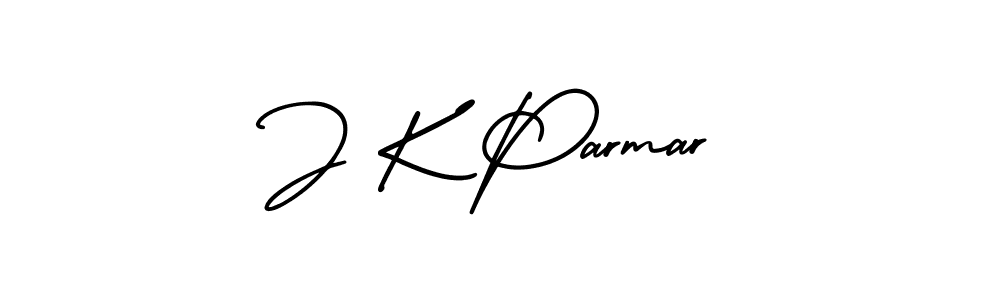 You should practise on your own different ways (AmerikaSignatureDemo-Regular) to write your name (J K Parmar) in signature. don't let someone else do it for you. J K Parmar signature style 3 images and pictures png