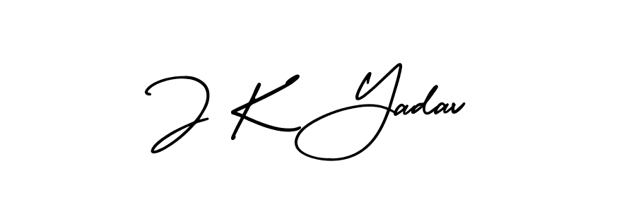 Use a signature maker to create a handwritten signature online. With this signature software, you can design (AmerikaSignatureDemo-Regular) your own signature for name J K Yadav. J K Yadav signature style 3 images and pictures png