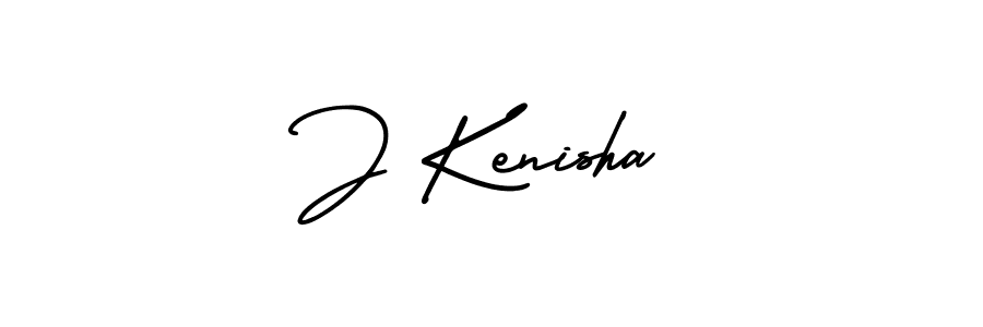 Make a beautiful signature design for name J Kenisha. With this signature (AmerikaSignatureDemo-Regular) style, you can create a handwritten signature for free. J Kenisha signature style 3 images and pictures png