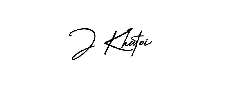 This is the best signature style for the J Khatoi name. Also you like these signature font (AmerikaSignatureDemo-Regular). Mix name signature. J Khatoi signature style 3 images and pictures png