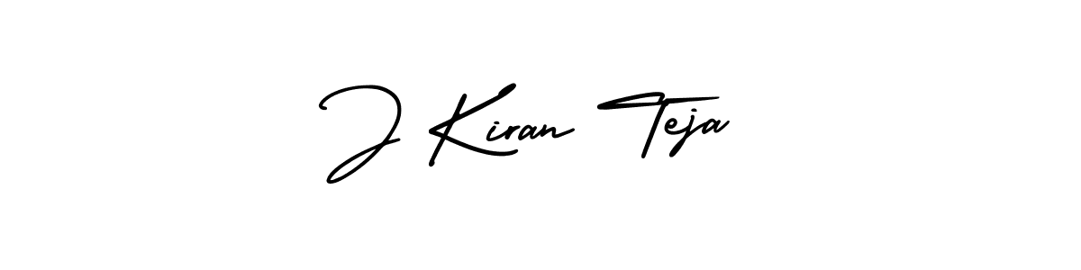 Make a beautiful signature design for name J Kiran Teja. With this signature (AmerikaSignatureDemo-Regular) style, you can create a handwritten signature for free. J Kiran Teja signature style 3 images and pictures png