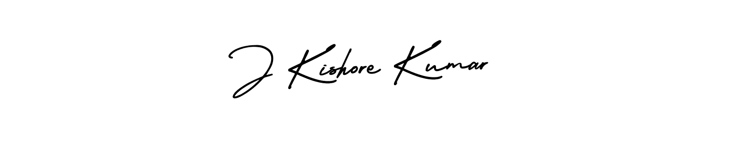 Design your own signature with our free online signature maker. With this signature software, you can create a handwritten (AmerikaSignatureDemo-Regular) signature for name J Kishore Kumar. J Kishore Kumar signature style 3 images and pictures png