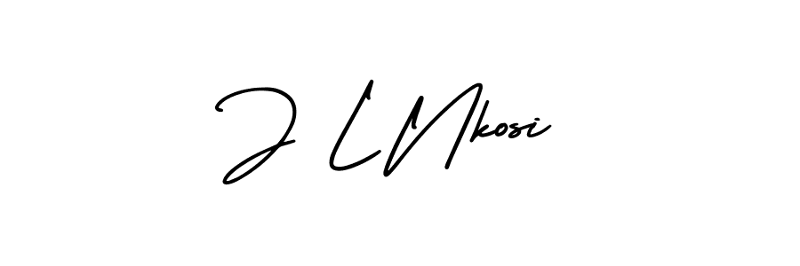 Similarly AmerikaSignatureDemo-Regular is the best handwritten signature design. Signature creator online .You can use it as an online autograph creator for name J L Nkosi. J L Nkosi signature style 3 images and pictures png