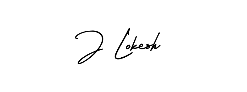 It looks lik you need a new signature style for name J Lokesh. Design unique handwritten (AmerikaSignatureDemo-Regular) signature with our free signature maker in just a few clicks. J Lokesh signature style 3 images and pictures png