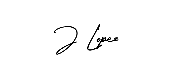 Use a signature maker to create a handwritten signature online. With this signature software, you can design (AmerikaSignatureDemo-Regular) your own signature for name J Lopez. J Lopez signature style 3 images and pictures png
