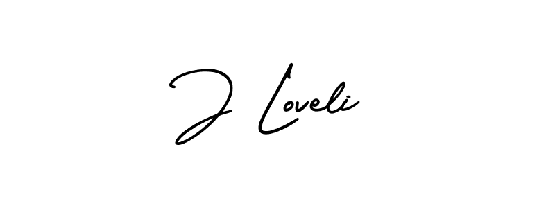 if you are searching for the best signature style for your name J Loveli. so please give up your signature search. here we have designed multiple signature styles  using AmerikaSignatureDemo-Regular. J Loveli signature style 3 images and pictures png