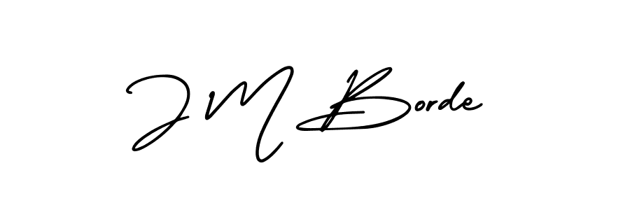Also You can easily find your signature by using the search form. We will create J M Borde name handwritten signature images for you free of cost using AmerikaSignatureDemo-Regular sign style. J M Borde signature style 3 images and pictures png