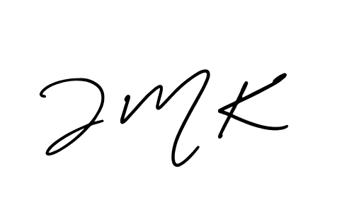 Make a beautiful signature design for name J M K. With this signature (AmerikaSignatureDemo-Regular) style, you can create a handwritten signature for free. J M K signature style 3 images and pictures png