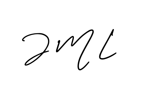 How to make J M L name signature. Use AmerikaSignatureDemo-Regular style for creating short signs online. This is the latest handwritten sign. J M L signature style 3 images and pictures png