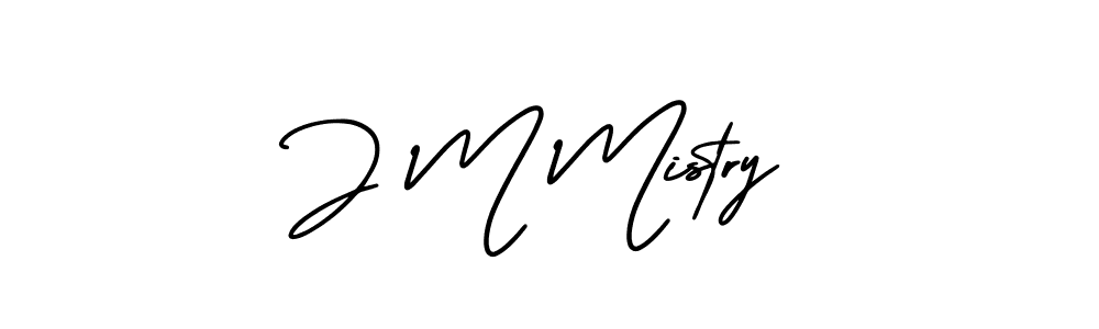 This is the best signature style for the J M Mistry name. Also you like these signature font (AmerikaSignatureDemo-Regular). Mix name signature. J M Mistry signature style 3 images and pictures png