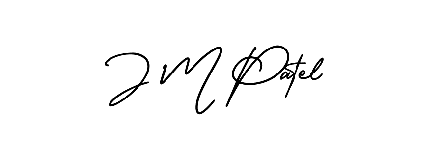 Use a signature maker to create a handwritten signature online. With this signature software, you can design (AmerikaSignatureDemo-Regular) your own signature for name J M Patel. J M Patel signature style 3 images and pictures png