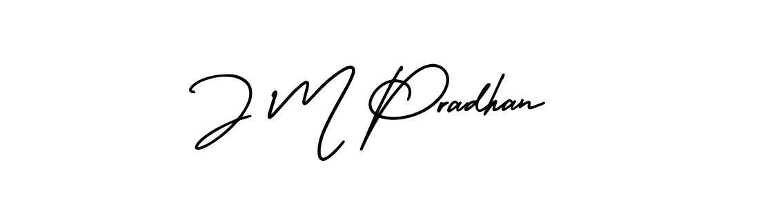 Create a beautiful signature design for name J M Pradhan. With this signature (AmerikaSignatureDemo-Regular) fonts, you can make a handwritten signature for free. J M Pradhan signature style 3 images and pictures png