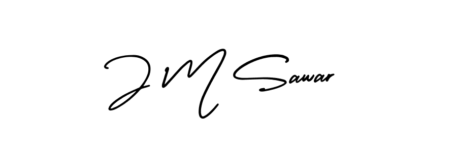 How to make J M Sawar signature? AmerikaSignatureDemo-Regular is a professional autograph style. Create handwritten signature for J M Sawar name. J M Sawar signature style 3 images and pictures png