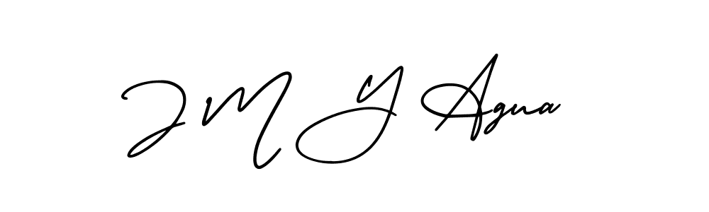 It looks lik you need a new signature style for name J M Y Agua. Design unique handwritten (AmerikaSignatureDemo-Regular) signature with our free signature maker in just a few clicks. J M Y Agua signature style 3 images and pictures png