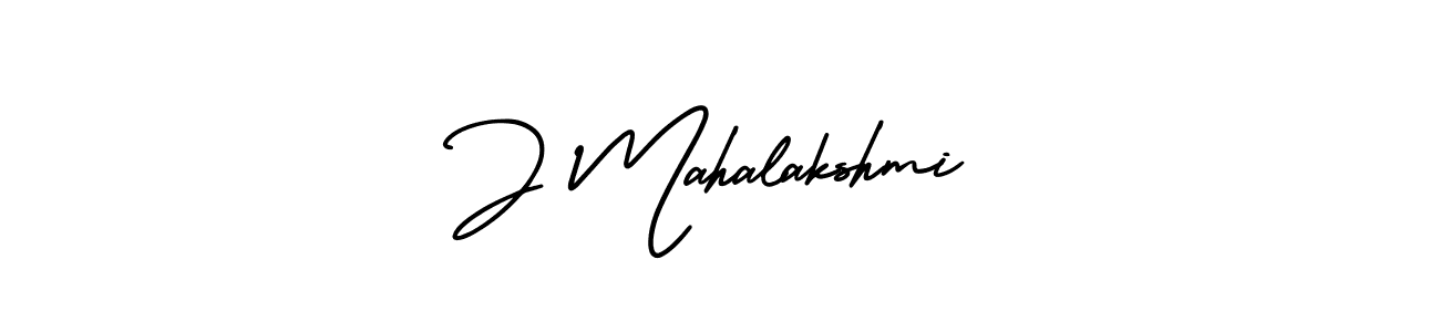 Create a beautiful signature design for name J Mahalakshmi. With this signature (AmerikaSignatureDemo-Regular) fonts, you can make a handwritten signature for free. J Mahalakshmi signature style 3 images and pictures png